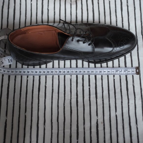 COPY - Black BOSTONIAN Classics Brogue Wingtip Oxfords Dress Shoes USA Made - Picture 10 of 10